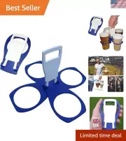 Sturdy Reusable Cup Holder for Sports Events & Office Runs - Fold-Away Design