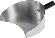 Meat Catcher Pan, Stainless Steel BBQ Shovel, Handheld Rotisserie Catch Tray, Easy-Grip Handle Tool, Ideal for Shawarma Machine, Doners Kebab Grill, Rotisserie Station, 22.5x17.5x8cm Silver