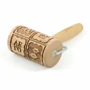 Folkroll dough roller Love Message rolling pin embossing roller pattern beech...
