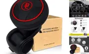 BL Steering Wheel Knob Spinner - Universal Non-Slip Fit, ABS & Silicone Red