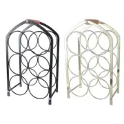 Decorative Metal and Wine Holder Freestanding 3 Tiers Shelf for 6 Bottles