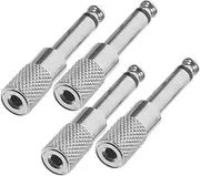 GARVALON 4pcs Headphone Jack Adapter Stereo Audio Adapter for Microphone Compact and Portable for Amplifiers Mixers and Audio Equipment