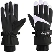 [Andiker] Ski Gloves, Waterproof & Windproof Thermal Gloves, Non-Slip Touchscreen Winter Gloves with Anti-Lost Buckle for Outdoor Skiing