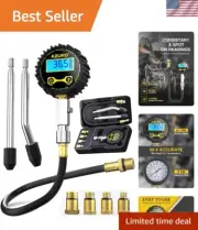 Precision Digital Engine Compression Tester Kit with 4 Adapters - Deluxe Case