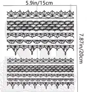 lace border clear stamps Crochet texture card FAST Free Ship
