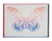 ️ Authentic ALEXANDER McQUEEN Rainbow Moth Print COTTON & SILK PAREO Scarf