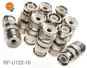 10-Pack BNC Male to UHF Female SO239 Coaxial Adapter,CablesOnline RF-U122-10