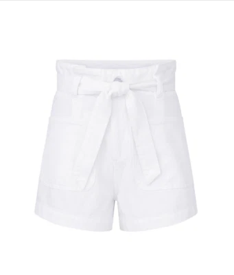 DL1961 Women Camile Paperbag Shorts White Size 28