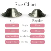 Original Breathable Soothing Silver Nursing Cups–Silver Nipple Shields (Large)