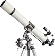 TQ1-80TL Portable Refractor Telescope – Fully Coated Glass Optics - Ideal Telescope for Beginners with Equatorial Mount
