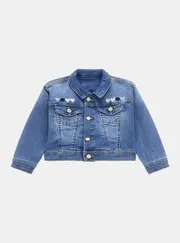 GUESS Girl's Blue Stretch Denim Jacket Size: 6, Spandex