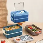 2000ml Bento Box with Fork Spoon Retain Freshness Adults Kids Lunch Bento