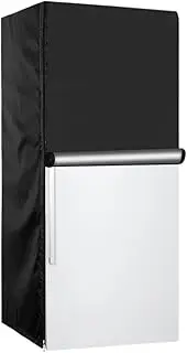 Refrigerator Dust Covers - Outdoor Refrigerator Covers | Upright Freezer Cover | Waterproof Zipper Fridge Protective Supplies | Black Refrigerator Dustcover for Restaurant | Freezer Cover for Outdoor
