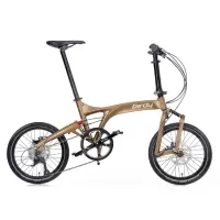 在飛比找momo購物網優惠-【Birdy】Touring 折疊自行車-銀沙棕(3x8速/