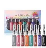 Hair Chalk Comb - 8 Color Temporary Hair Dye Marker | Temporary Bright Hair Color Cream | Temporary Hair Chalk Color | Washable Temporary Bright Coloured Hair Chalk For Makeup Birthday
