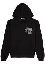 Annie Hood College Printed Hooded Cotton Sweatshirt - Black - M M