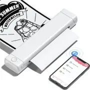 Phomemo M08F Portable Printers Wireless for Travel, Thermal Printer Support 8.5"