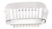 12 Silver Plated Stainless Steel 32x12mm Hair Combs w/ 4 Holes Add Charms Beads