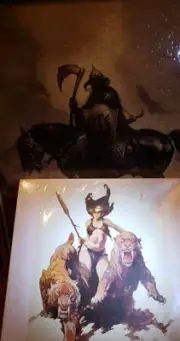 Frank Frazetta Puzzle The Huntress Rare Fantasy 1977 Fantastic Art 18 x 24 Vtg