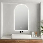 900*600*5mm Mercio Frameless Copper-free Glass Arch Pencil Edge LED Mirror