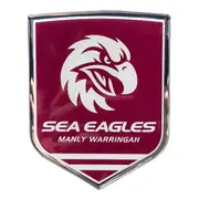 Manly Sea Eagles NRL Lensed Chrome Decal Badge Cars, Bikes, Laptops, Most Things