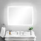 Smart LED Wall Bathroom Vanity Mirror with Lights Bluetooth Anti-Fog 24" x 27"
