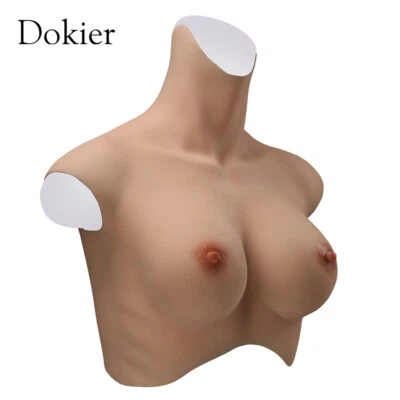 Dokier Oversized B cup Silicone Breast Forms Breastplate Crossdresser Drag Queen