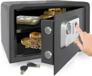 SereneLife Heavy Duty Safe Box | Portable | Fire Resistant | Digital Touch Pad