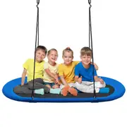 Costway 317KG Load Giant Platform Saucer Tree Swing Set Oxford Seat Outdoor Garden Yard Play Toy Blue