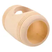 3PC Pet Wooden Wine Barrel Cask Shaped Hamster House Toys For Small Pets Cage