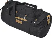 Motorcycle Tail Bag, Hangable Portable Canvas Bike Rear Storage Backpack, Waterproof Retro Motorcycle Bags for Back Seat with Zipper and Buckle, Motorbike Travel Luggage