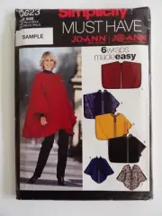 Simplicity Pattern 0623 JoAnn 6 Easy Wraps One Size Uncut