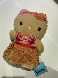 在飛比找Yahoo!奇摩拍賣優惠-Hello Kitty 黑皮草裙 公仔 vivitix 中古