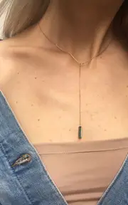 [Yi Collection] 18K Yellow Gold Tourmaline Necklace