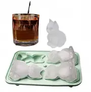 Cat-Shaped Ice Cube Tray 4 Grid Ice ball Mould for Whiskey and party lover