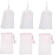 NOLITOY 6pcs Face Wash Foaming Tool Soap Saver Soap Shower Foaming Nets Round Lab Cleanser