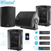WINTAL 6.5in 60W RMS Active Box Speakers Built in Digital Class D Amplifier Black