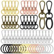 120PCS Swivel Clasps Lanyard Snap Hooks with Key Rings, Swivel Snap Hooks, Ke...