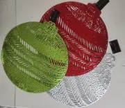 Christmas Placemats Robert Stanley Home Collection Set 6: 2 Green 2 Red 2 Silver
