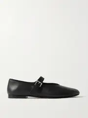 [The Row] The Row - Boheme Leather Mary Jane Ballet Flats - Black - IT42 IT 42 Black