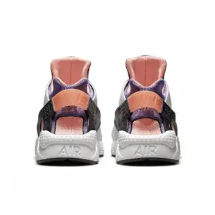 【NIKE 耐吉】武士鞋 Air Huarache 男鞋 白 紫 橘 襪套 休閒鞋(DD1068-101)