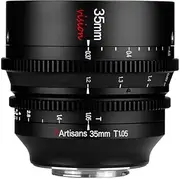 7artisans 25mm/35mm/50mm T1.05 Large Aperture Cine Lens Wide-Angle Manual Focus Low Distortion Mini Cinema Lens (35mm T1.05, for Sony)