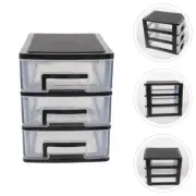 Outdoor Storage 3 Drawer Box Office Plastic Organization Drawers Cabinet