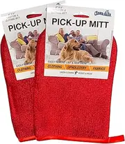 CleanAide Hair Magnet Pet Fur Removal Mitt, Lint, Fur, and Dander Cleanup for Furniture, Clothing, and Upholstery, Reusable, Durable, Quick & Easy Cleaning, Red, 2-Pack