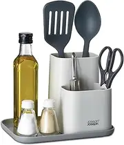 [Joseph Joseph] Duo Kitchen Counter Organizer, Kitchen and Storage Organisation for Gadgets, Utensils and Condiments, Grey