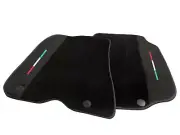 Black Floor Mats For Ferrari 812 Superfast With Alcantara Leather (for: Ferrari)
