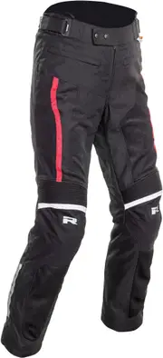 Richa Airvent Evo 2 waterproof Motorcycle Textile Pants, black-white-red, Size M for Men Black White Red