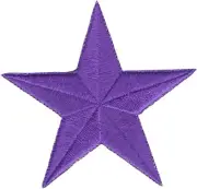 Patch - Purple Star Sky 5 Five Point Cute Nautical 3"x3" Iron On #22225