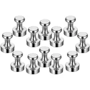 12PCS Mini Fridge Magnets Neodymium Magnet, Pushpin N52 Magnets for Noticeboard Fridge Pinboard Magnetic Board - 12 x 16mm