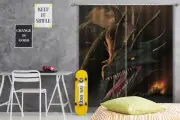 3D Dinosaur Howling A09 Blockout Photo Curtain Fabric Window Vincent Zoe